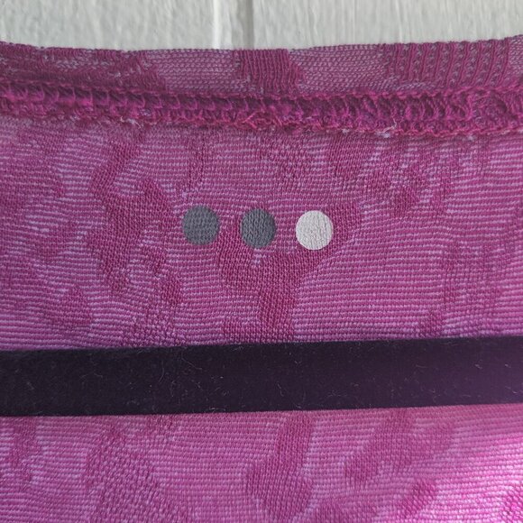 Three Dots textured scoop neck long sleeved top. Pink and Magenta Perfect, Comfy - Picture 2 of 5